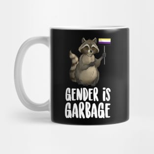 Gender Is Garbage Raccoon Mug